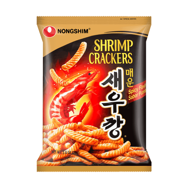 Hot & Spicy Shrimp Crackers, Light & Crispy Seafood Snack, 2.64 oz [ Blackpink Jennie's Pick ] *5【5 Pack】 4