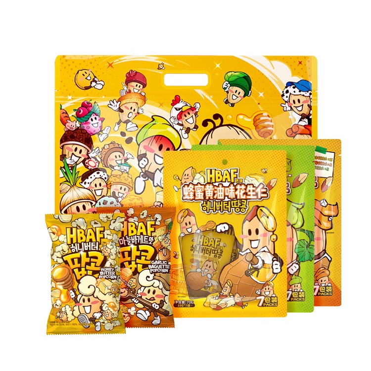 Peanut Kernel + Popcorn Snack Combo Gift Pack Garlic Baguette