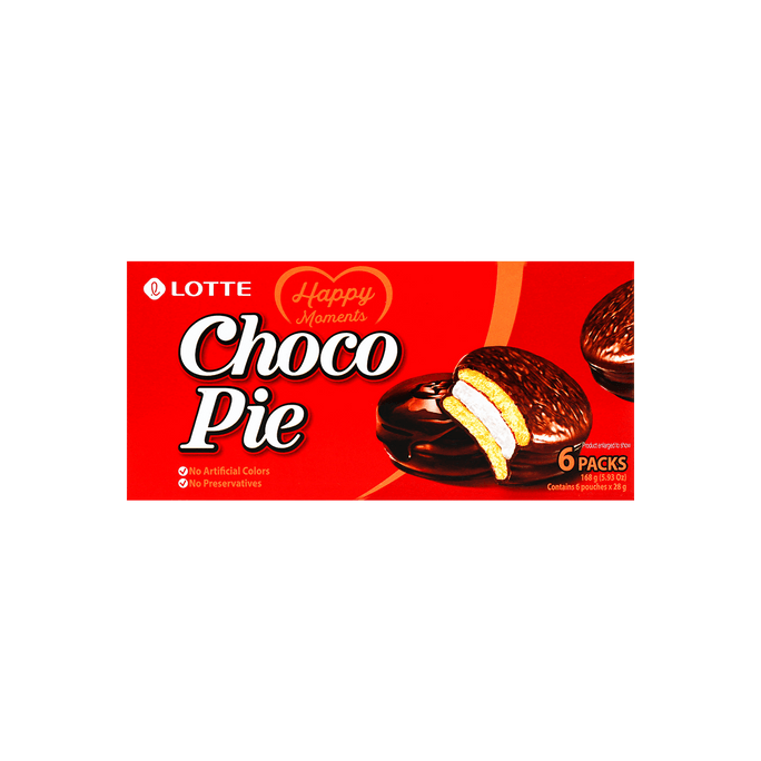 Choco Pie - Cream-Filled, Chocolate-Covered Cake Sandwiches, 6 Pieces, 5.92oz