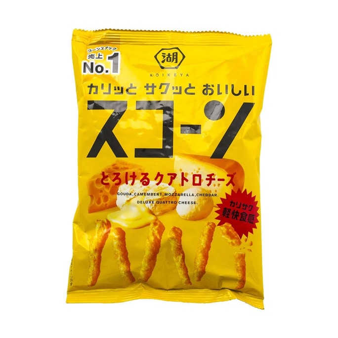 湖池屋 玉米酥 仙贝薯片 四倍奶酪 78g