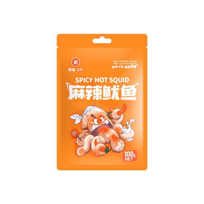 Spicy Hot Squid - Salty Seafood Snack, 3.52oz
