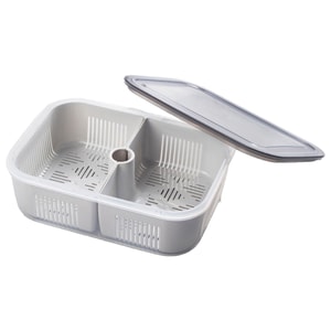 Food-grade household kitchen storage box for green onions ginger and garlic 2 Hollow Compartments 1 piece