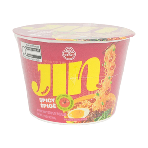 韩国OTTOGI不倒翁 JIN金拉面 辛辣味 碗面 110g 【韩式经典】【浓郁牛骨汤底】