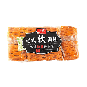 二洋 老式軟麵包​​ 蜂巢風味 400g【傳統慢發酵製程】【營養早餐】