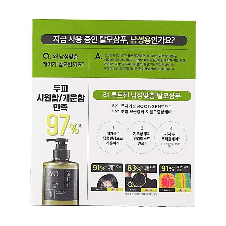 【新品】呂　RYO ROOT:GEN シャンプー＆ トリートメント　2026購入 Ryo呂 Ryo Root:Gen 育毛ケア メンズシャンプー 515ml + 100ml - Yami