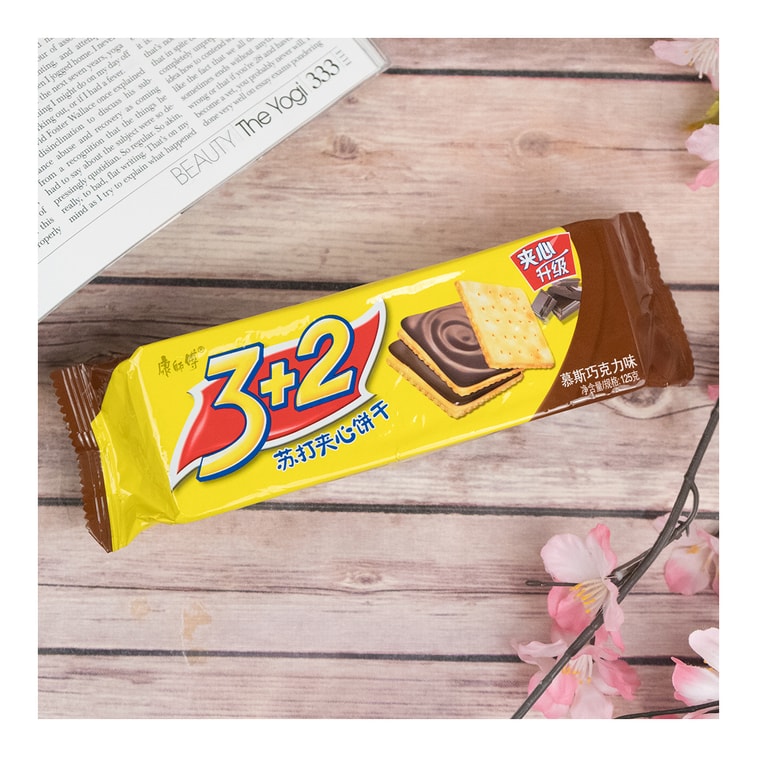 康师傅 3+2苏打夹心饼干 慕斯巧克力味 125g 3
