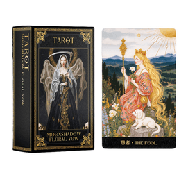 Moon Shadow Flower Oath Collection Tarot Card With Electronic Manual Portable Edition 60 * 97mm