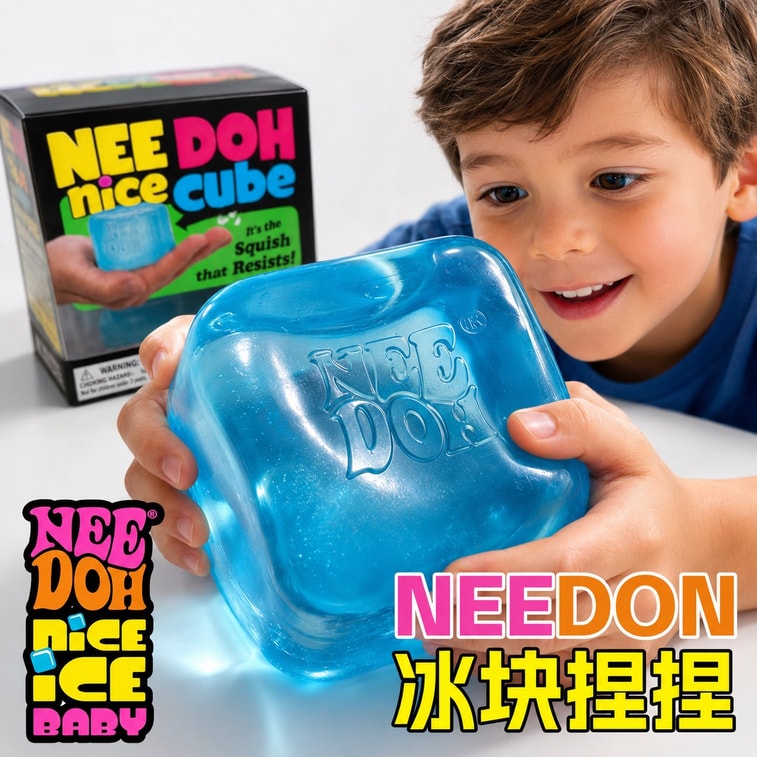 NeeDoh Pink Ice Cube Stress Relief Toy 1 Pack 6