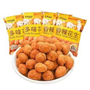 甘源 魚皮花生 2種口味 110g 辛辣花生 多種口味花生 4袋詰合せ