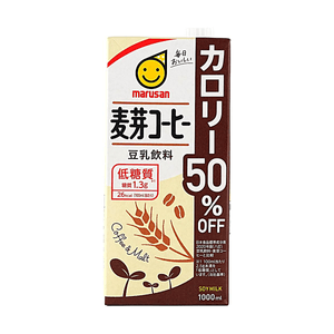 日本MARUSAN 麦芽咖啡风味豆乳 豆奶饮品 1L【低糖低卡】