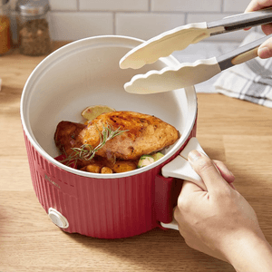 Mini Multifunctional Electric Hot Pot With Steamer - 54.11fl oz - NPC-1602R Nonstick Multifunctional Cooking Pot