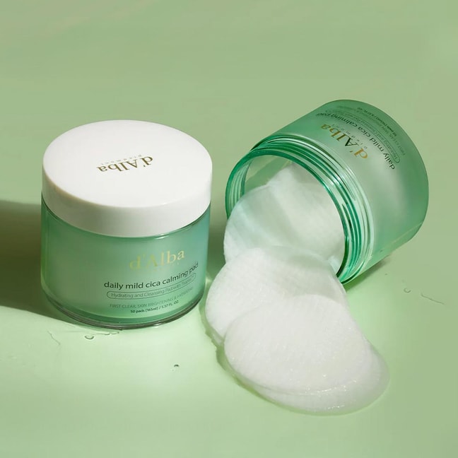韩国D'ALBA黛尔珀 每日韩国D'ALBA黛尔珀 每日温和CICA积雪草舒缓棉片 50片 敏感肌&干性肤质专研 舒缓泛红 强化屏障 抗氧弹力CICA积雪草舒缓棉片 50片