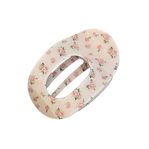 Oval Hair Claw Clip Crushed Floral F 1pc Abalone Claw Clip Collection Floral Polka Dot Retro Large Hair Shark Clip For Back Of Head Daily Versatile Comfortable To Wear