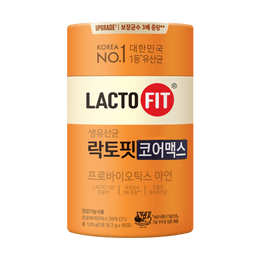 韩国CHONGKUNDANG钟根堂 LACTO-FIT 小韩国民益生菌 活菌MAX橘色加强版 锌 60条 120g 保障肠道健康和免疫功能【免疫菌·全家桶】