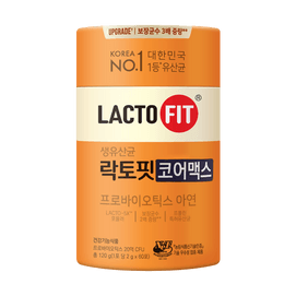 韩国LACTO-FIT 小韩国民益生菌 活菌MAX橘色加强版 锌 60条 120g 保障肠道健康和免疫功能【免疫菌·全家桶】