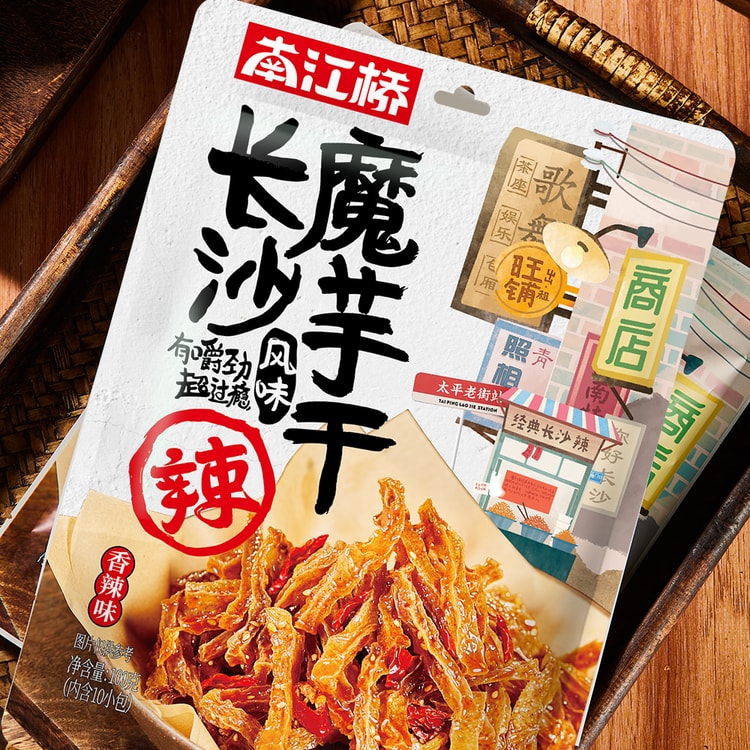 中国 獅子口水注　s3230902 中国直邮】 南江桥长沙魔芋干香辣味100克- 亚米