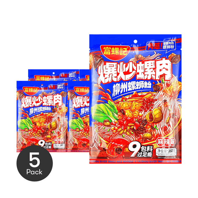 富螺記 爆炒螺肉 柳州螺螄粉 辣味 350g【過癮九包料】【肉感十足】