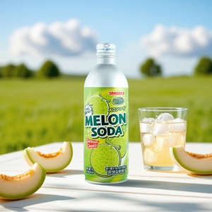 Soda Drink Melon Flavor,17.63 oz *6【6 Pack】