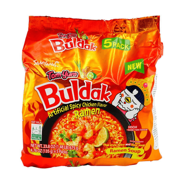 Buldak Noodles Spicy Tomyum Hot Chicken Flavor Stir-Fried Ramen 23.81 oz【Trending on TikTok】