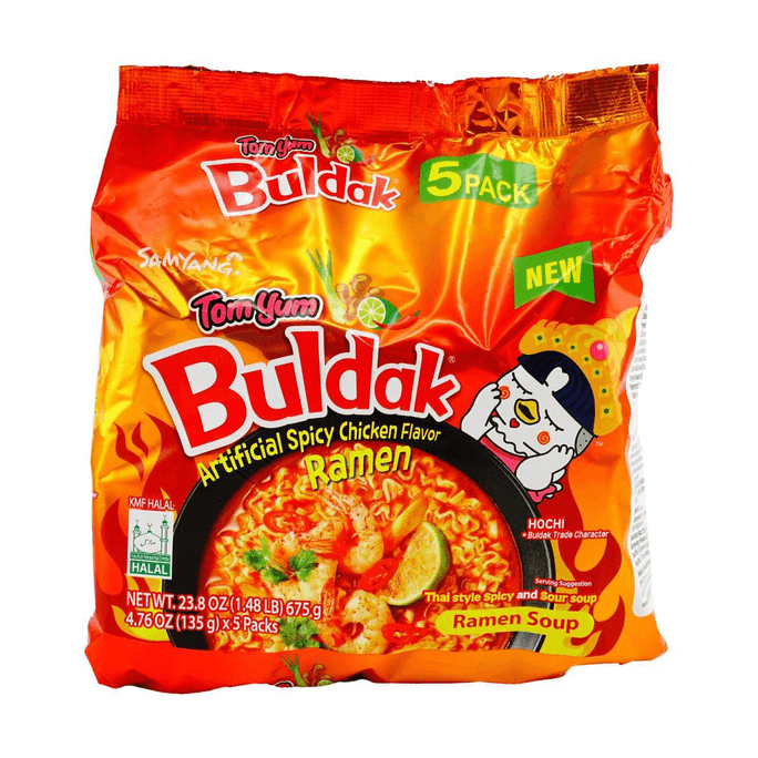 Buldak Spicy Tomyum Hot Chicken Flavor Stir-Fried Ramen 23.81 oz【Trending on TikTok】