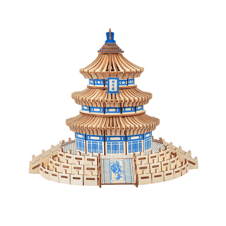 中国直送】TIMESWOOD 古代建築木製パズル - 北京天壇模型 - ほぞ継ぎ 中国直送】TIMESWOOD 古代建築木製パズル - 北京天壇模型 - ほぞ継ぎ