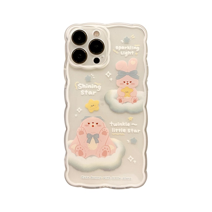 Iphone Case Cover Transparent Pink Bunny Iphone 12 Pro