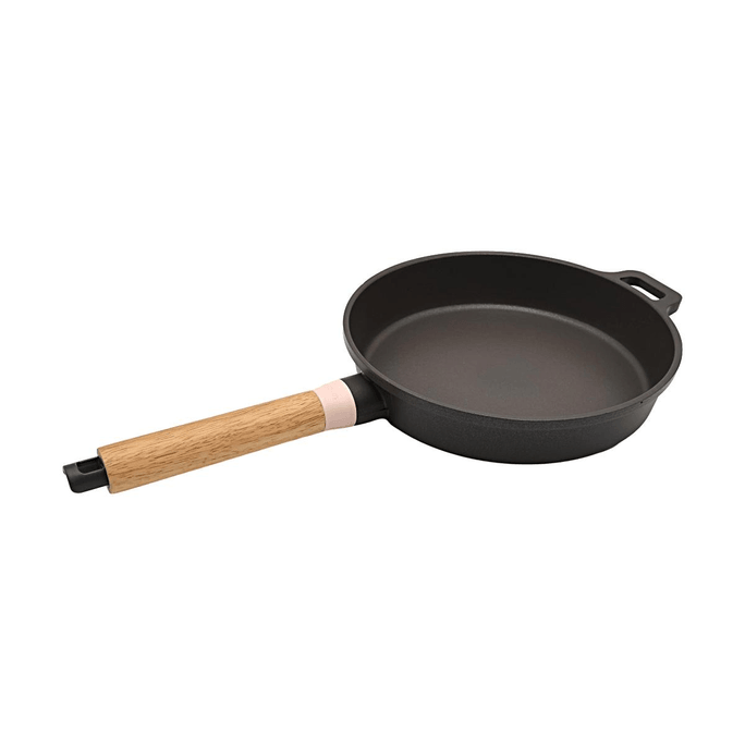 프라이팬 24cm (논스틱 코팅, 우드 질감 손잡이, 모든 열원에서 사용 가능)