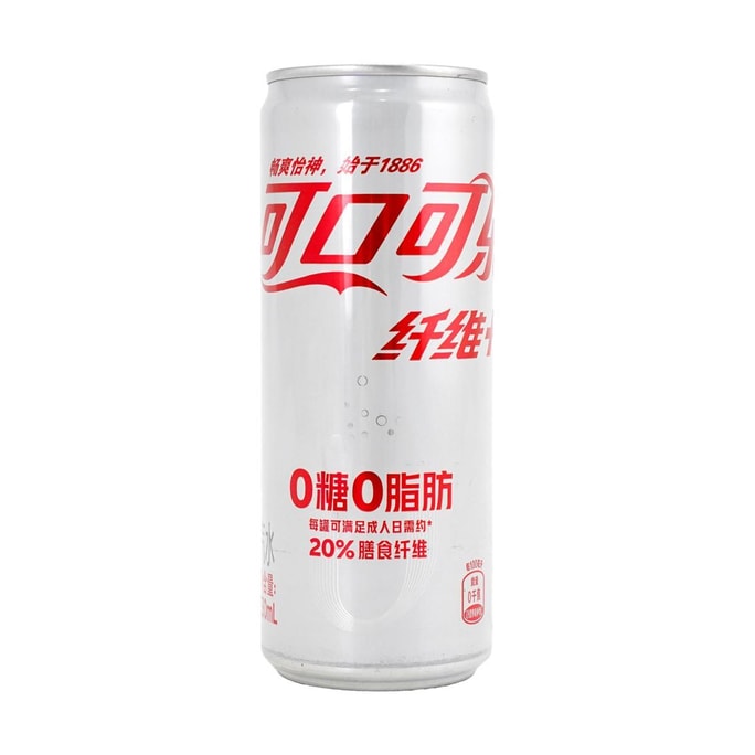 Coke Soda Fiber+ Modern Can , 11.15 fl oz 【0 Sugar 0 Fat】