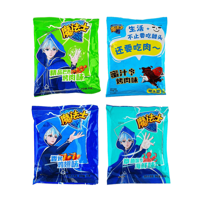 바삭한 면발 라면 스낵, 문어맛, 해산물맛 44g (1.58oz)