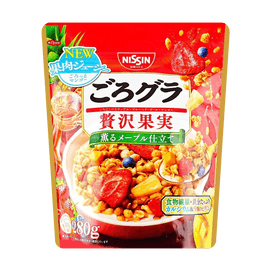 日本NISSIN日清 CISCO GORO GURA 什錦水果燕麥片 綜合水果楓糖漿口味 280g【高纖維高鐵份9種維他命】【營養沖飲早餐】