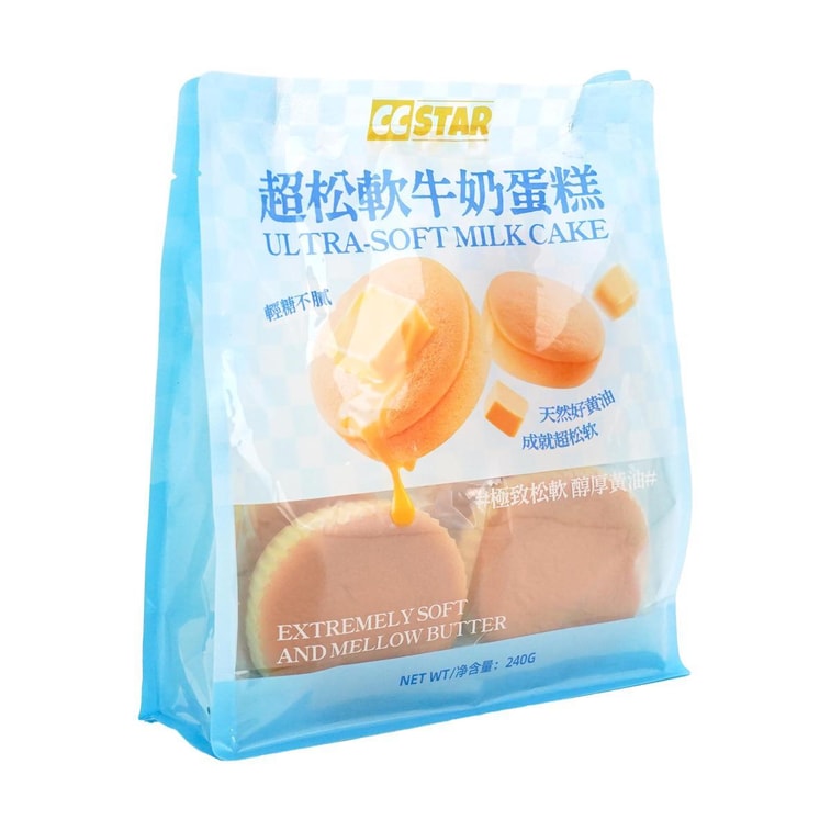  CC STAR 超鬆軟牛奶蛋糕 5枚入 240g【輕量不膩】【營養早餐】 5