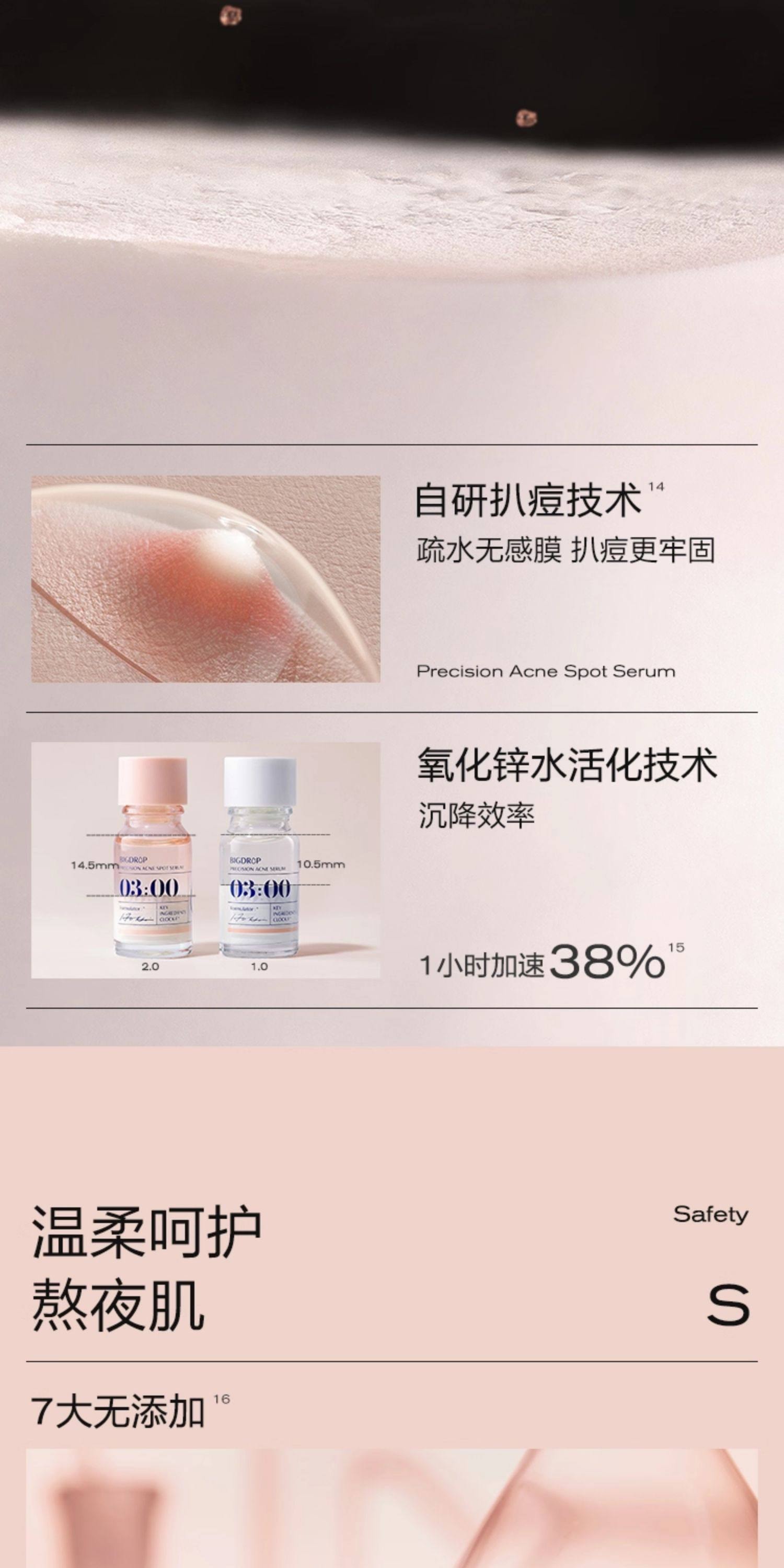 【中國直郵】 大水滴 3點祛痘精華 2.0祛痘淡印 救急淨痘 癟痘淡化痘後紅印 10ml*1瓶