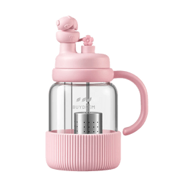 BUYDEEM北鼎  躺赢猪泡茶吨吨杯 G101/A2 600ml 【高硼硅玻璃】【自带茶篮吸管】