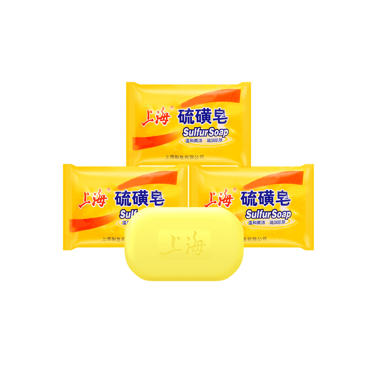 Shanghai Soap 【お徳用】上海プレミアム硫黄石鹸 85g*3 マイルドモイスチャー - Yami