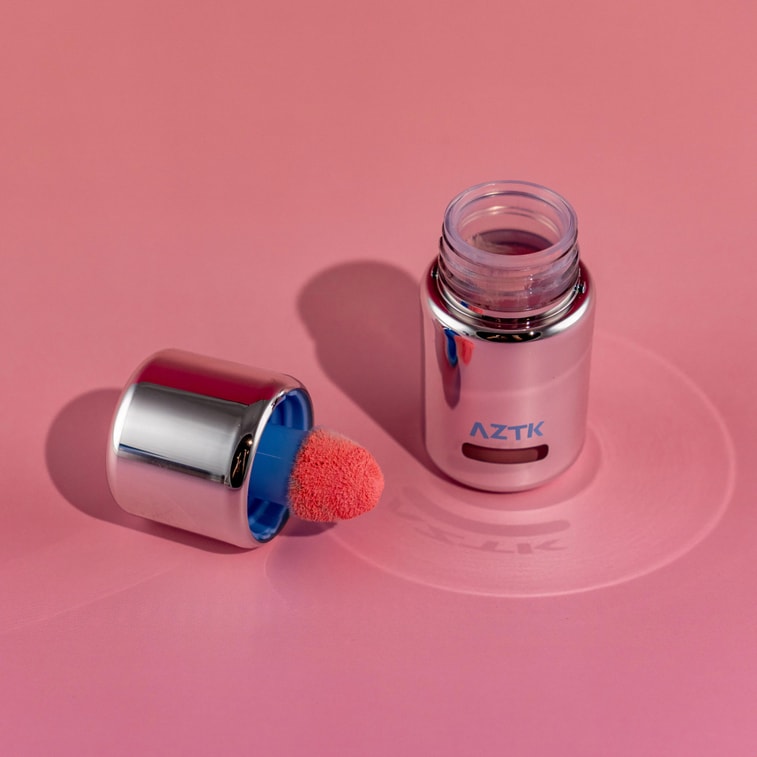 AZTK 凍色液體腮紅膏泥 水感通透水粉調色 5ml #JC02 藍莓奶昔 膨脹色 冷調紫粉 偏白/偏橄欖膚色 12