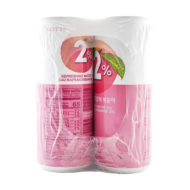 상쾌한 물 2% 복숭아 음료, 8.12 fl oz*6캔 4