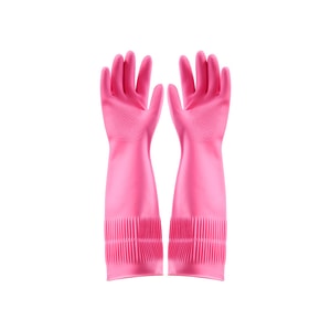 Cleaning Latex Gloves Kitchen Dishwashing Gloves Waterproof Stain Resistant Gloves L