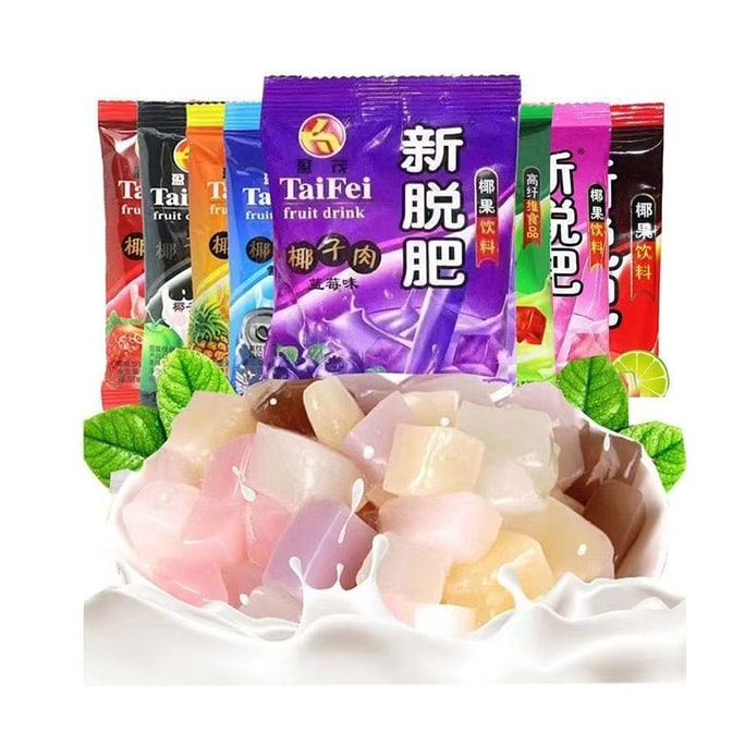  錦食匯甄選 盈茂【新品托肥上市】椰果肉網紅爆款懷舊小飲料混合口味35g*6袋