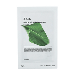 韩国ABIB阿彼芙 小绿叶弱酸性鱼腥草面膜 植物萃取 10片入 镇定舒缓 维稳修护 降温去红 改善泛红 长效保湿 清爽不粘腻 敏感肌可用