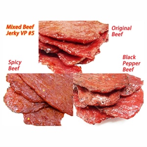 現火烤牛肉乾 (原味牛肉 4oz./辣味牛肉 4oz./黑胡椒味牛肉 4oz.) 3袋-總計12盎司 正宗新加坡風味肉乾肉脯 340g