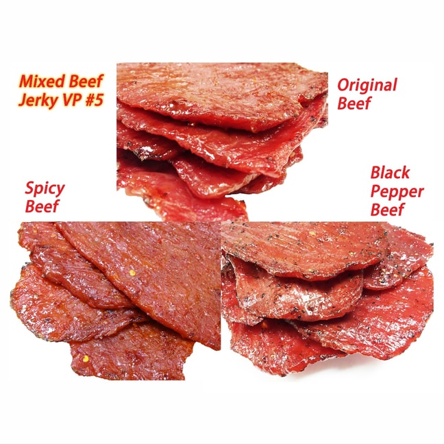 Beef Jerky (orig. flavor 4oz./spicy flavor 4oz./black pepper flavor 4oz.) Total 12oz. Singapore-style jerky 340g