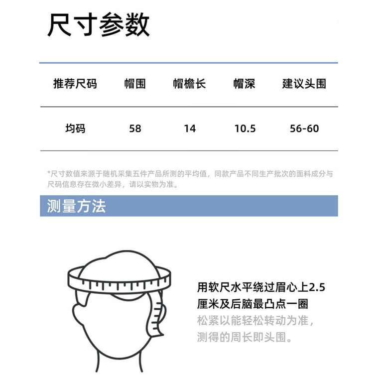 【中国直邮】 HSPM 防紫外线山系撞色彩绳空顶帽舒适透气遮阳帽 藏青色&纯白 F 1个 9