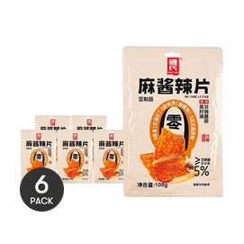 源氏 麻醬大辣片 豆製品辣條 108g *6【6份超值裝】