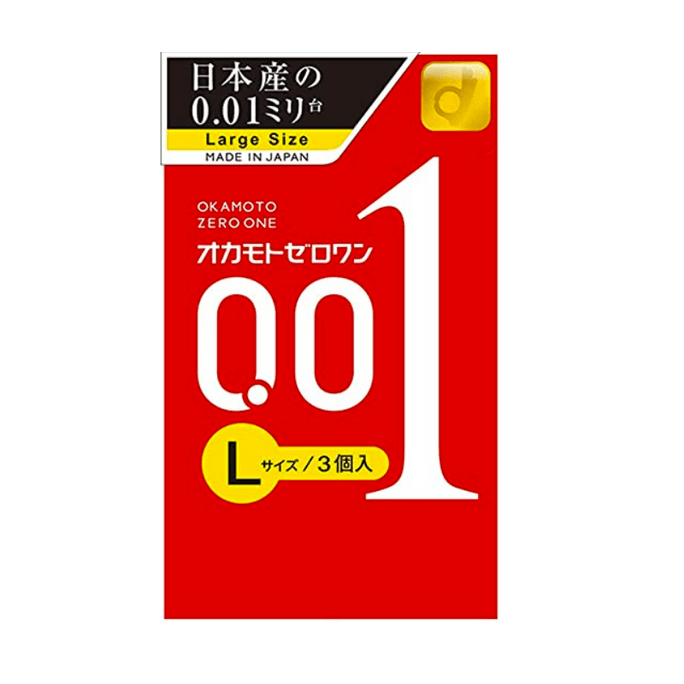 日本OKAMOTO冈本 001安全套 L号 3入