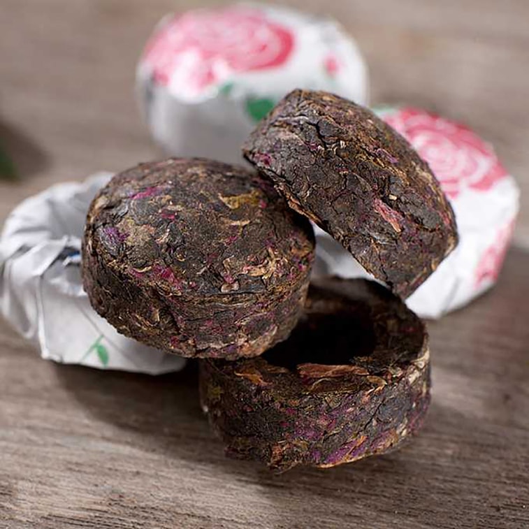 仁新昌バラ沐プーアル熟沱茶バラ沱 5