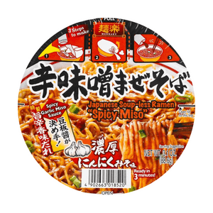 日本HIKARI MENRAKU麵樂 日式少湯拉麵 無湯拌炒麵 辣味噌味 碗裝 88.6g