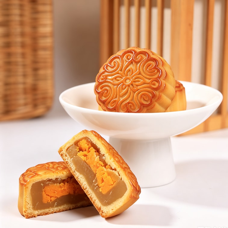 Egg yolk lotus seed paste mooncake 80g [Handmade mooncake] 5