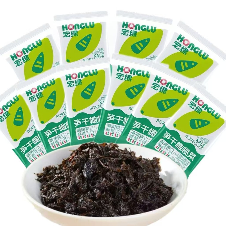  宏綠 筍乾橄欖菜 精選原料 匠心製作 滑潤爽口 鮮香下飯 30g*10袋 3