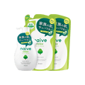 日本KRACIE嘉娜宝 NAIVE 纯植物性润泽沐浴乳 自然花香款限量套组 含正装+2袋补充包