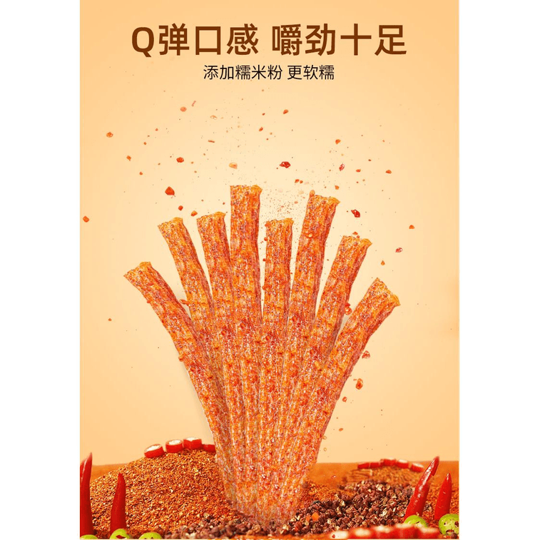 【中國直郵】 佳龍 糯辣條102g大麵筋網紅爆款辣片宿舍麻辣小零食懷舊休閒食品 102g*1包 3